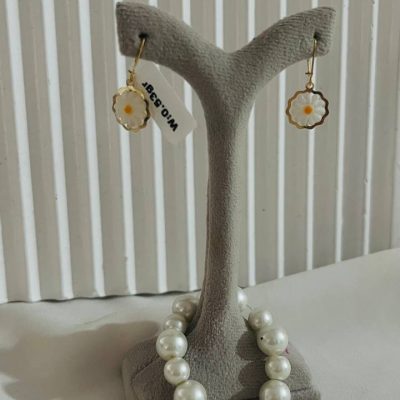 گوشواره طلا کادویی طرح بابونه