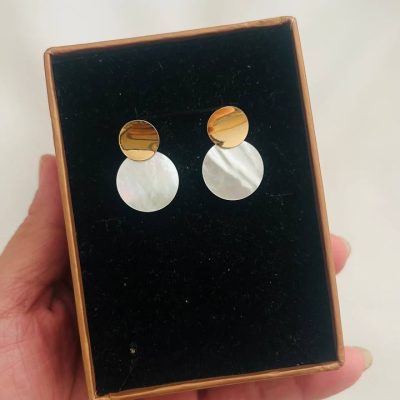 گوشواره طلا طرح صدف یک گرمی